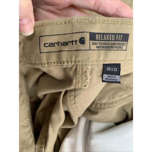 Carhartt Relaxed Fit Pants Rugged Flex Canvas Knit Pants Khaki Men's 40x32(30.5) - Picture 4 of 4